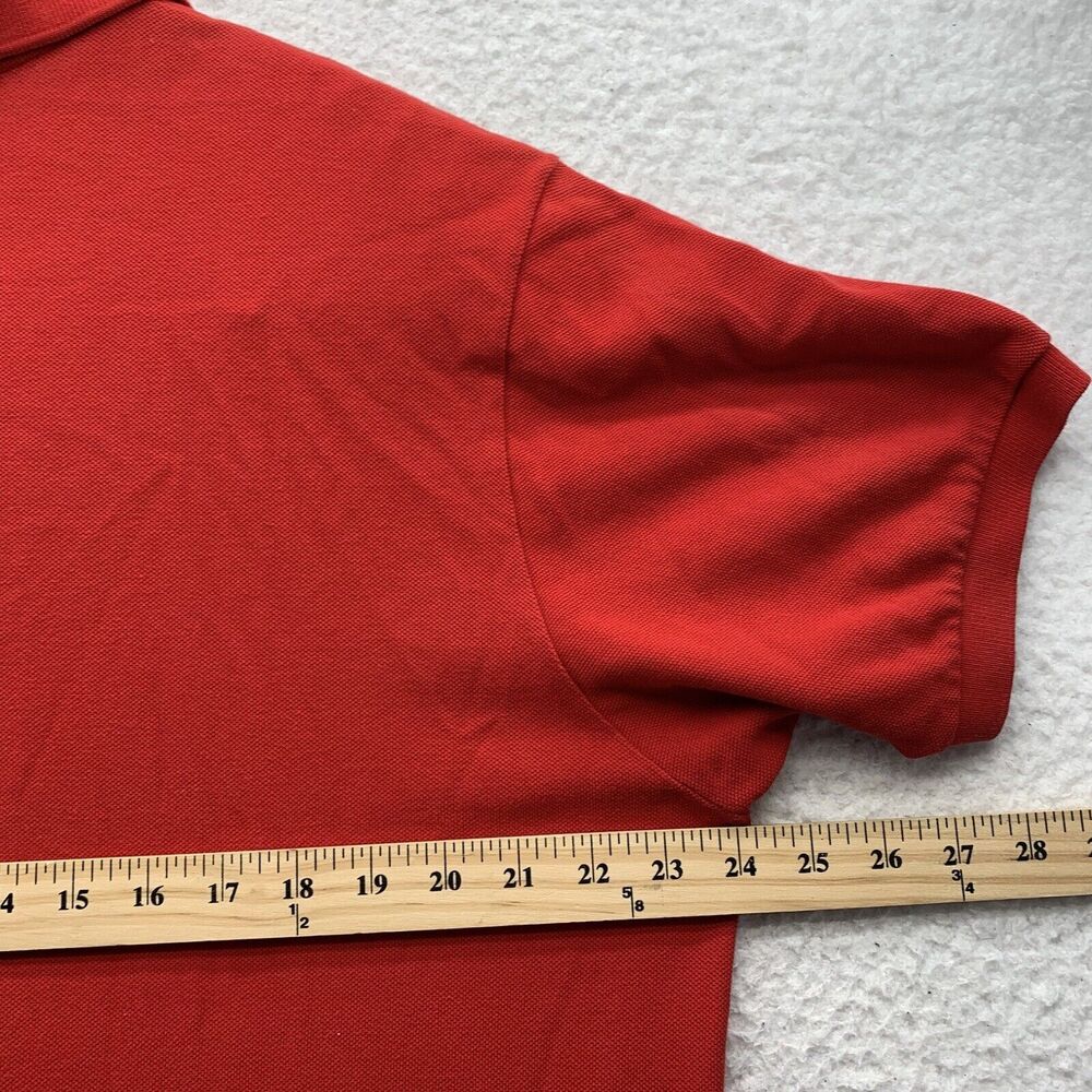 Lacoste Polo Shirt Mens 7 XXL 2XL Red Mesh Preppy Casual Comfort Golf Dad - Picture 5 of 9